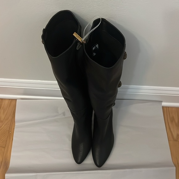 Kurt Geiger London Shoreditch 85 Leather Eagle Head Knee Boots - Picture 11 of 16